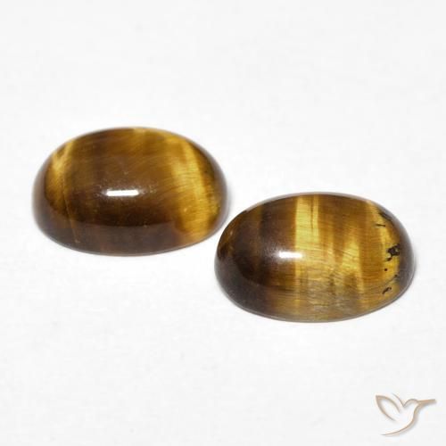 Gemme di Occhio di tigre Marrone caldo naturale da 2.70 ct, Ovale, Opaco
