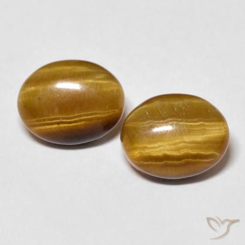 6.08ctw Naturale Marrone caldo Occhio di tigre, Ovale, Opaco