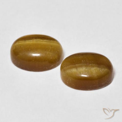 Gemme di Occhio di tigre Marrone caldo naturale da 6.08 ct, Ovale, Opaco