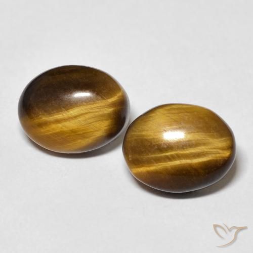 5.92ctw Naturale Marrone caldo Occhio di tigre, Ovale, Opaco