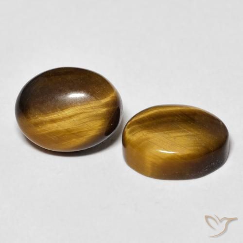 Gemme di Occhio di tigre Marrone caldo naturale da 5.92 ct, Ovale, Opaco
