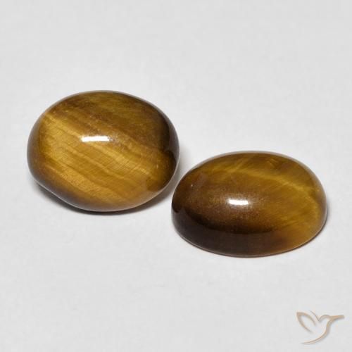 Gemme di Occhio di tigre Marrone medio naturale da 5.78 ct, Ovale, Opaco