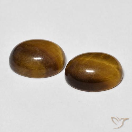 Gemme di Occhio di tigre Marrone medio naturale da 5.78 ct, Ovale, Opaco