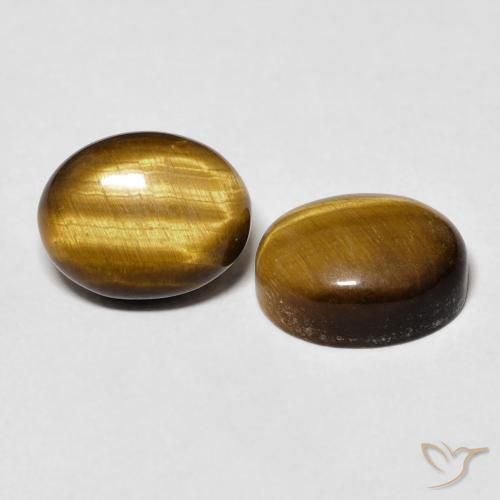 Gemme di Occhio di tigre Marrone dorato naturale da 6.38 ct, Ovale, Opaco