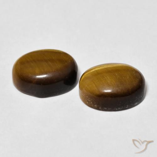 Gemme di Occhio di tigre Marrone dorato naturale da 6.38 ct, Ovale, Opaco