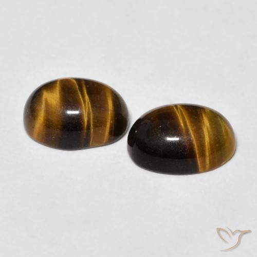 Gemme di Occhio di tigre Marrone dorato naturale da 2.59 ct, Ovale, Opaco