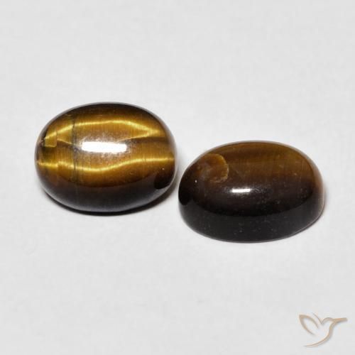 Gemme di Occhio di tigre Medium Dark-Brown naturale da 3.01 ct, Ovale, Opaco