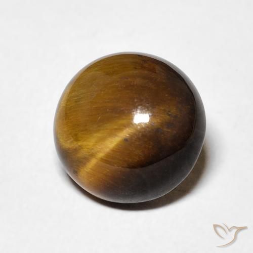 Occhio di tigre Marrone caldo naturale da 2.14 ct, Rotondo, Opaco