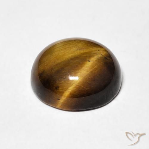 Occhio di tigre Marrone caldo naturale da 2.14 ct, Rotondo, Opaco