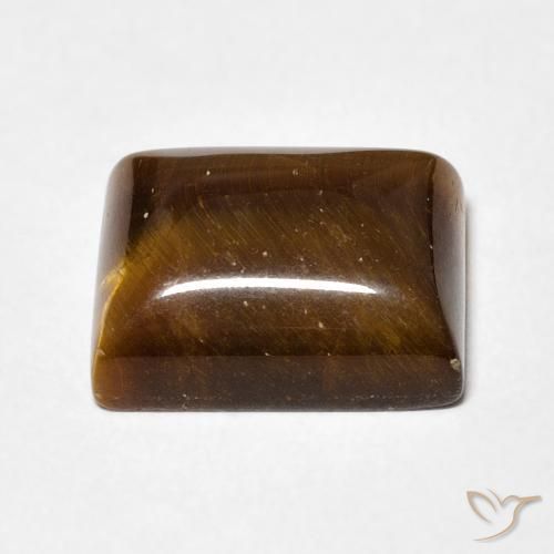 Occhio di tigre Marrone medio naturale da 6.28 ct, Taglio a baguette, Opaco