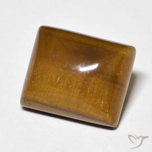 Occhio di tigre Marrone giallastro naturale da 6.15 ct, Taglio a baguette, Opaco
