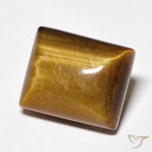 Occhio di tigre Marrone medio naturale da 6.18 ct, Taglio a baguette, Opaco
