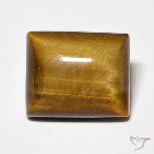 Occhio di tigre Marrone medio naturale da 6.12 ct, Taglio a baguette, Opaco