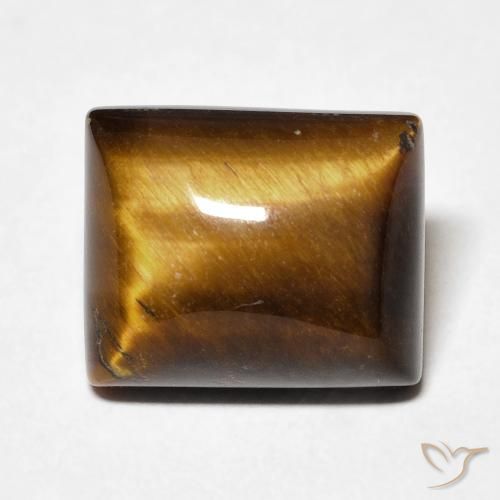 6.13ct Naturale Marrone medio Occhio di tigre, Taglio a baguette, Opaco
