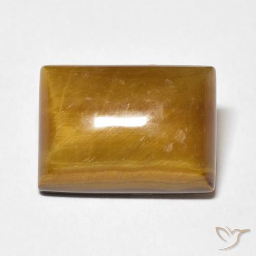Occhio di tigre Marrone dorato naturale da 7.19 ct, Taglio a baguette, Opaco