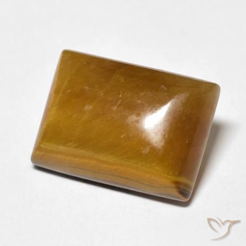 Occhio di tigre Marrone dorato naturale da 7.19 ct, Taglio a baguette, Opaco
