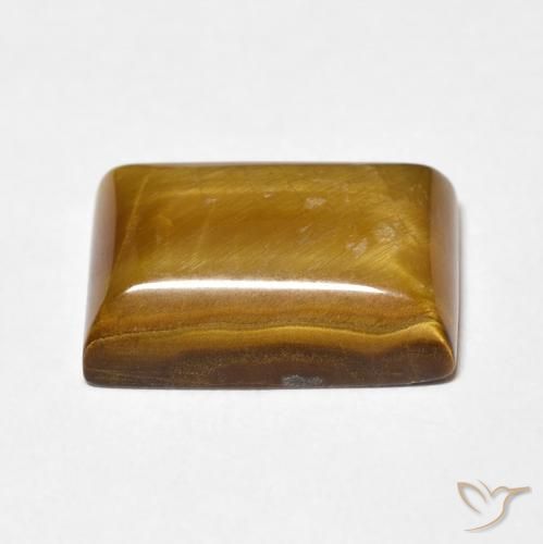 Occhio di tigre Marrone dorato naturale da 7.19 ct, Taglio a baguette, Opaco