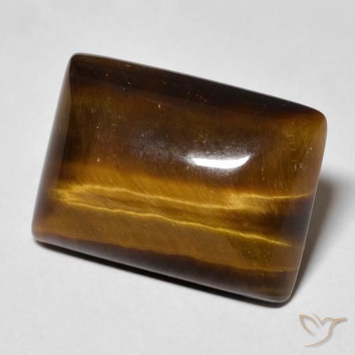 Occhio di tigre Pan di zenzero marrone naturale da 12.74 ct, Taglio a baguette, Opaco