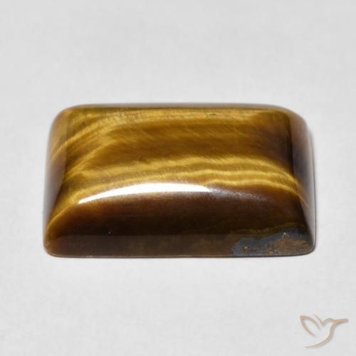 Occhio di tigre Pan di zenzero marrone naturale da 12.74 ct, Taglio a baguette, Opaco