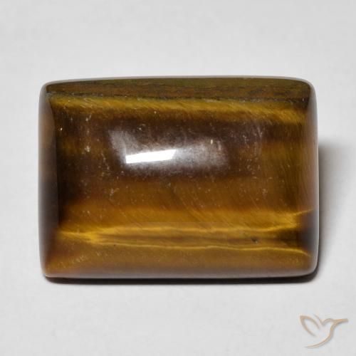 13.54ct Naturale Pan di zenzero marrone Occhio di tigre, Taglio a baguette, Opaco