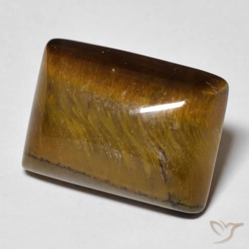 Occhio di tigre Marrone caldo naturale da 13.99 ct, Taglio a baguette, Opaco