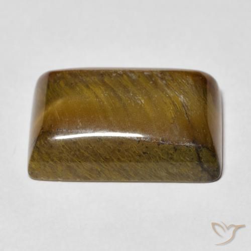 Occhio di tigre Marrone caldo naturale da 13.99 ct, Taglio a baguette, Opaco