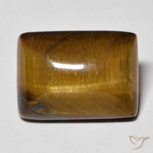 14.24ct Naturale Pan di zenzero marrone Occhio di tigre, Taglio a baguette, Opaco