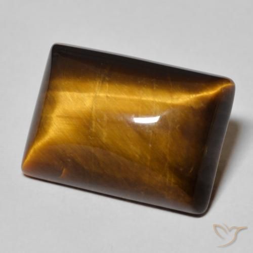 Occhio di tigre Marrone dorato naturale da 13.01 ct, Taglio a baguette, Opaco