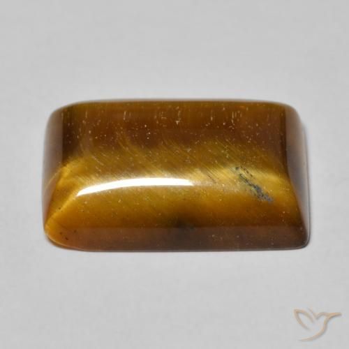 Occhio di tigre Marrone caldo naturale da 12.68 ct, Taglio a baguette, Opaco