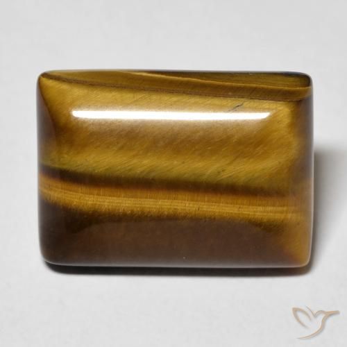 12.82ct Naturale Marrone dorato Occhio di tigre, Taglio a baguette, Opaco