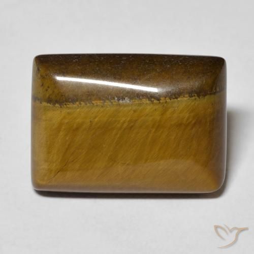11.12ct Naturale Marrone medio Occhio di tigre, Taglio a baguette, Opaco