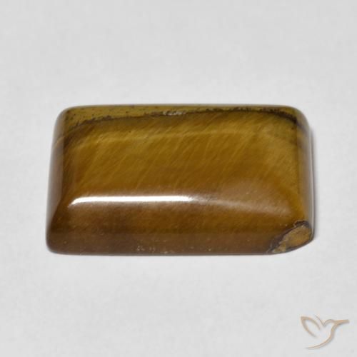 Occhio di tigre Marrone medio naturale da 11.12 ct, Taglio a baguette, Opaco