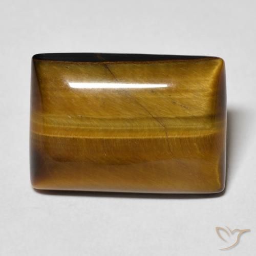 Occhio di tigre Marrone caldo naturale da 10.74 ct, Taglio a baguette, Opaco