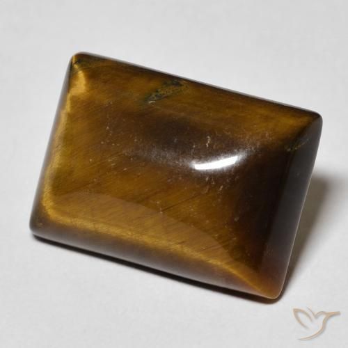 Occhio di tigre Marrone medio naturale da 12.62 ct, Taglio a baguette, Opaco