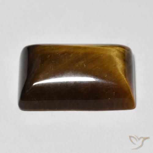 Occhio di tigre Marrone medio naturale da 12.62 ct, Taglio a baguette, Opaco