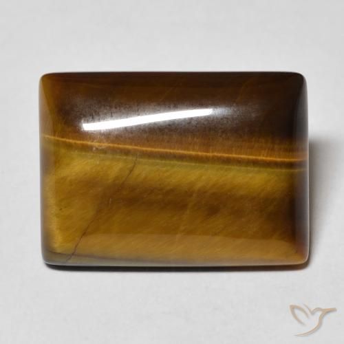 11.19ct Naturale Marrone dorato Occhio di tigre, Taglio a baguette, Opaco