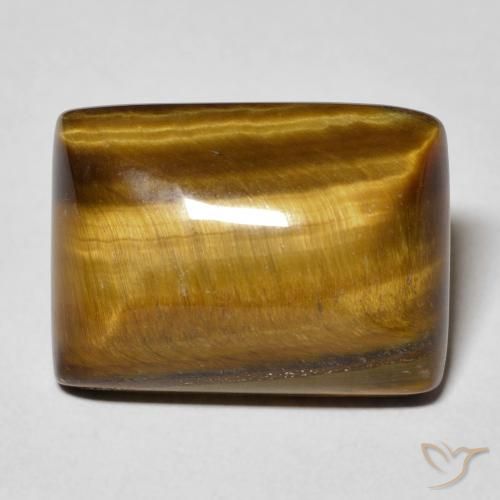 13.92ct Naturale Marrone caldo Occhio di tigre, Taglio a baguette, Opaco