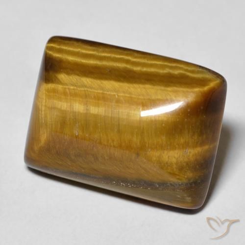 Occhio di tigre Marrone caldo naturale da 13.92 ct, Taglio a baguette, Opaco