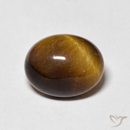 3.41ct Naturale Marrone caldo Occhio di tigre, Ovale, Opaco