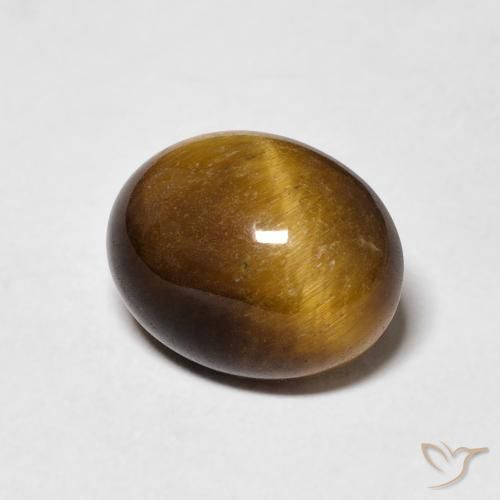 Occhio di tigre Marrone caldo naturale da 3.41 ct, Ovale, Opaco