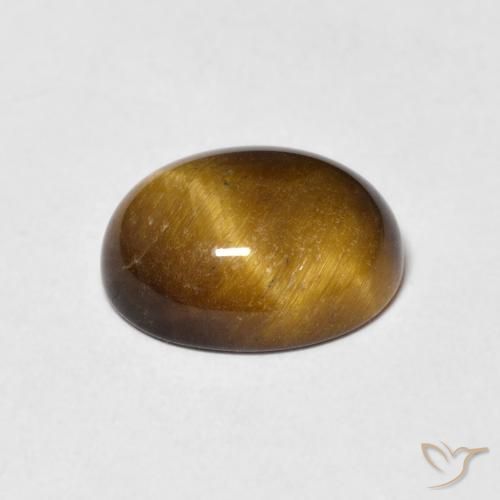 Occhio di tigre Marrone caldo naturale da 3.41 ct, Ovale, Opaco
