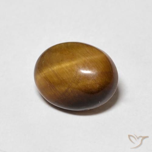 Occhio di tigre Marrone giallastro naturale da 2.80 ct, Ovale, Opaco