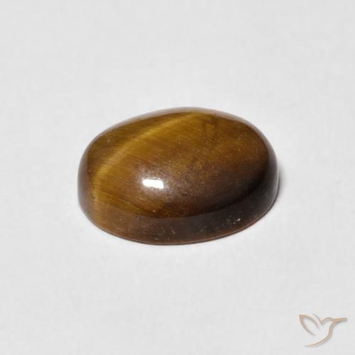Occhio di tigre Marrone giallastro naturale da 2.80 ct, Ovale, Opaco