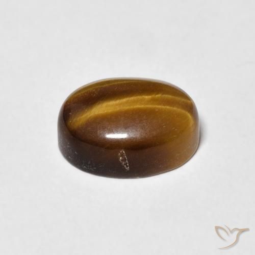 Occhio di tigre Marrone giallastro naturale da 3.08 ct, Ovale, Opaco