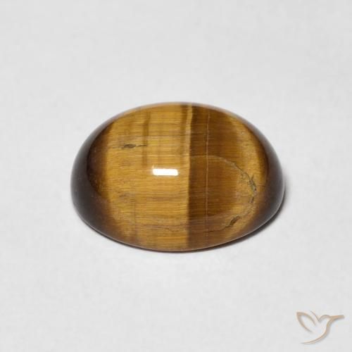 Occhio di tigre Marrone giallastro naturale da 3.75 ct, Ovale, Opaco
