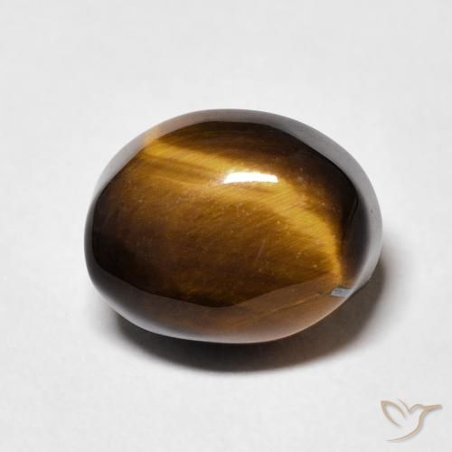 5.77ct Naturale Marrone dorato Occhio di tigre, Ovale, Opaco