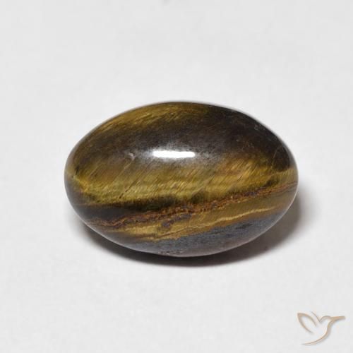 4.23ct Naturale Marrone caldo Occhio di tigre, Ovale, Opaco