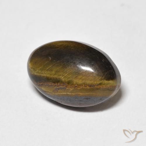 Occhio di tigre Marrone caldo naturale da 4.23 ct, Ovale, Opaco