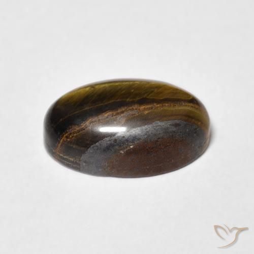 Occhio di tigre Marrone caldo naturale da 4.23 ct, Ovale, Opaco