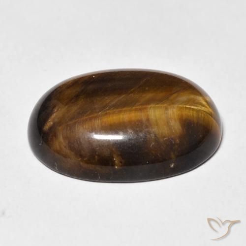 Occhio di tigre Marrone caldo naturale da 14.47 ct, Ovale, Opaco